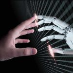Musk’s AI Sparks OUTRAGE: Grok’s Antisemitic Scandal Human and robotic hand reaching out to touch