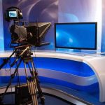 COMPLETE MELTDOWN: Slavery Claim CHAOS TV studio with camera and empty anchor desk