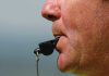 Referee’s SHOCKING Behavior Caught on Tape Close-up of a sports coach blowing a whistle