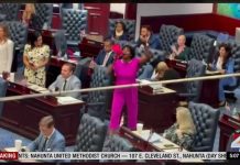 Dem Rep STORMS HOUSE AISLE with Pink Bullhorn Screaming! Dem Rep STORMS HOUSE AISLE with Pink Bullhorn Screaming