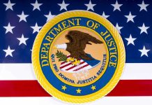 DOJ Purges YEARS Of Records – Shocking Move! Department of Justice seal on American flag background.