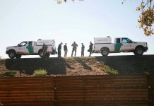 Trumps Top Chief QUITS Amid Scandal Border Patrol vehicles and agents on a ridge.