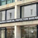 Trump Targets Bank Accounts – Immigration Under Fire! Consumer Financial Protection Bureau building entrance sign.