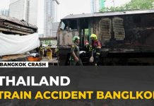 8 DEAD – Train Crash Chaos! Train and Bus Collision in Bangkok Leaves Dead and Injured Amid Rail Safety Concerns