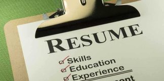 1 Of 3 U.S Males UNEMPLOYED – Why? A resume checklist on a clipboard highlighting skills, education, experience, and employment