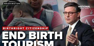 Congress Targets Baby-For-Passport Hustle Republicans agree with Trump to end birthright citizenship with bill; Johnson cites 'BIRTH TOURISM'