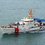 3 TON Cocaine Haul Stopped By Coast Guard U.S. Coast Guard patrol boat cruising at sea