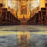 Dem Rep Slams Churches ‘Too Many Republicans There’ Church interior with wooden pews facing ornate altar