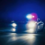 Influencer Beauty MURDERED in Lamborghini Drive-By Police car with flashing lights driving at night
