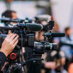 Train Passenger Stabbed 20 TIMES By Maniac! Video cameras on tripods at a media event