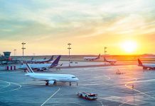 Disturbing Audio Released After Israeli Plane HIJACKING Airplanes on airport tarmac at sunset