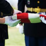 What Happened to Widow of Airman Killed in Iran Is Disgusting Military personnel folding a flag during a ceremonial event