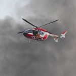 News Chopper Crashes Mid-Report, City STUNNED! Rescue helicopter hovers amid thick smoke