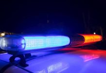 Assassin Arrested – Prime Minister Attack THWARTED! Police car light bar flashing blue and red at night