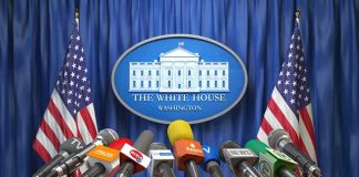 Press Sec In Hot Water – Lawyer Lie EXPOSED Press microphones at a White House briefing podium