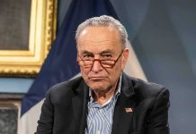 Schumer Tucks Tail and Runs When Faced With Tax Question Charles Ellis Schumer wearing red glasses and a dark blazer